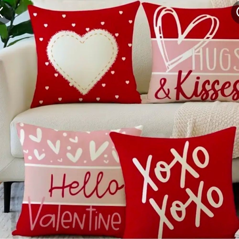 Valentine's Day Decorative Pillow Covers Set  of 2